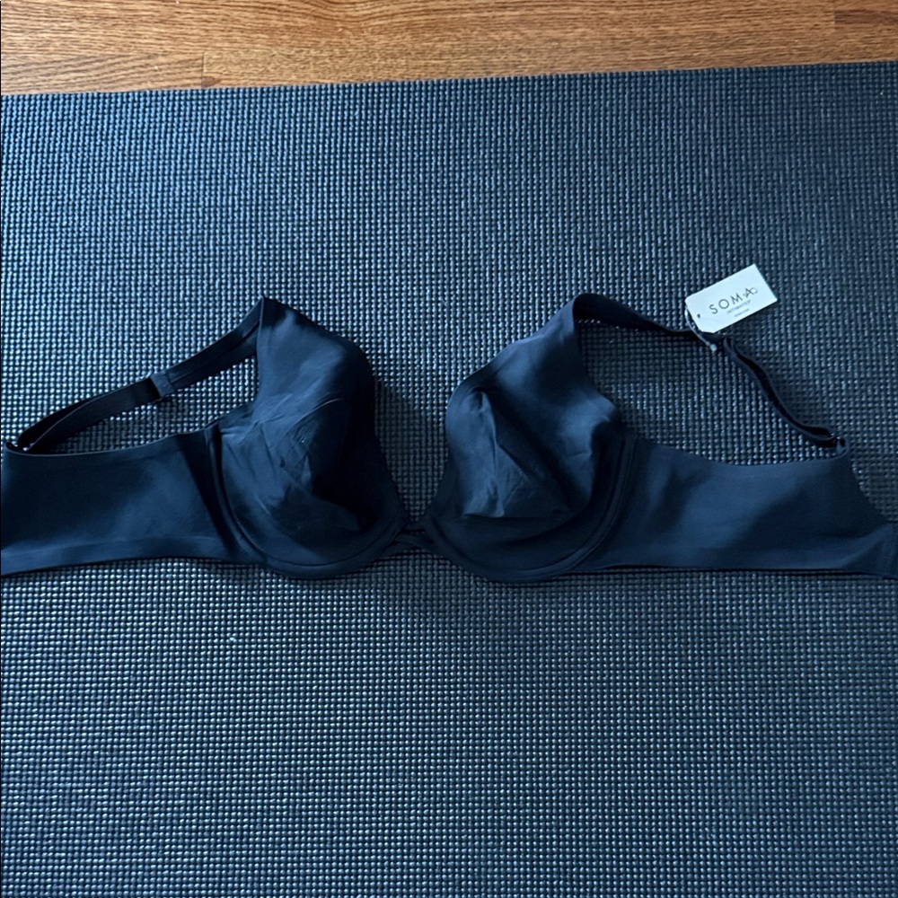 Soma Classic Black Underwire Bra 34C